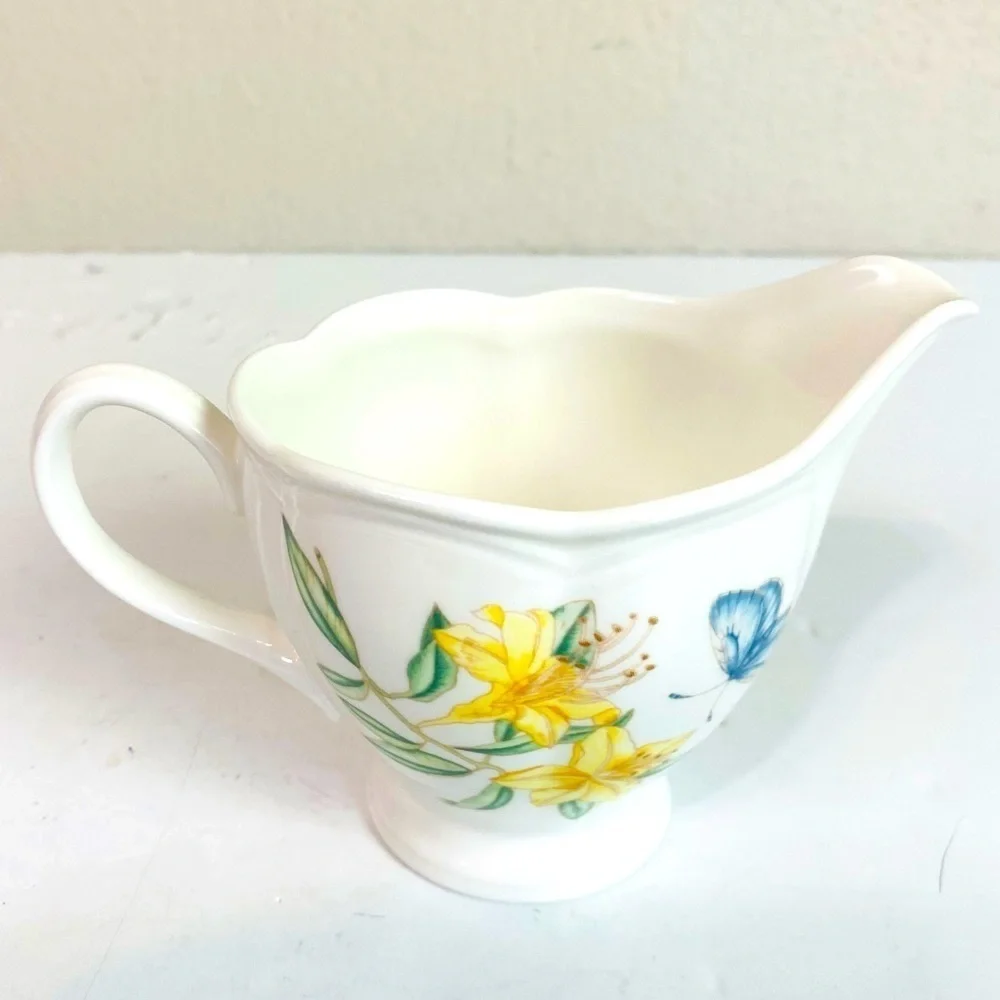 Lenox Butterfly Meadow Creamer And Sugar Bowl W/Lid